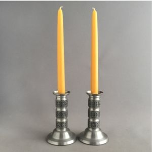 Haugrud Norway Pewter Candlesticks Vintage